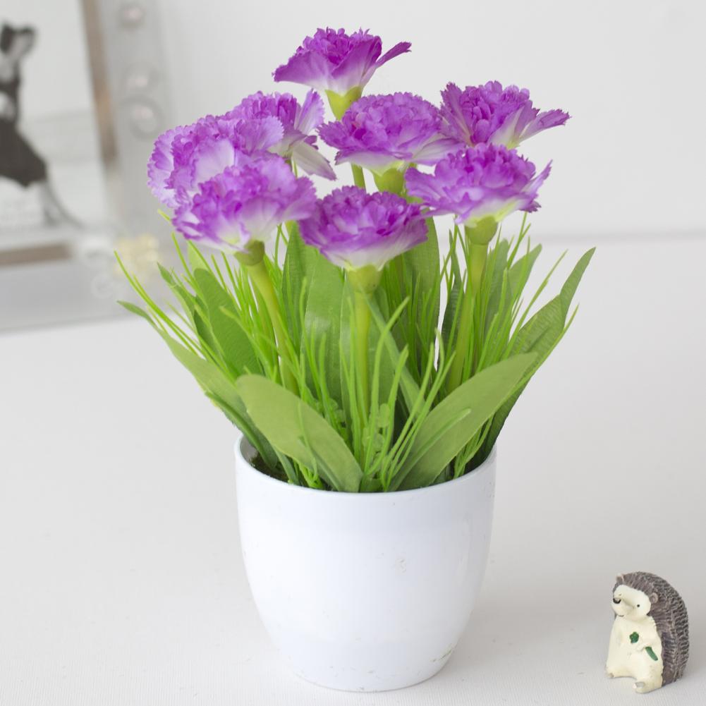 1 Set Artificial Plants Multi-use Handmade Plastic Artificial Plants Display Simulation flower set living room decoration