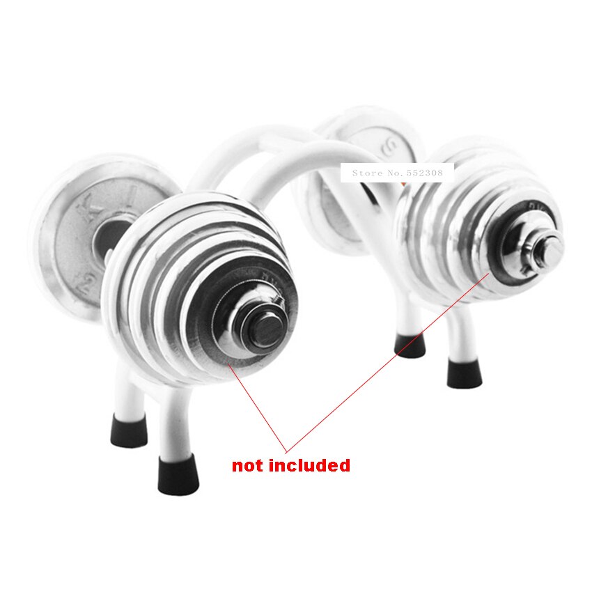 Household Dumbbell Stand Thickened Steel Round Pipe Antiskid Rubber Pad Dumbbell Placing Rack Dumbbell Bracket Bearing 100kg