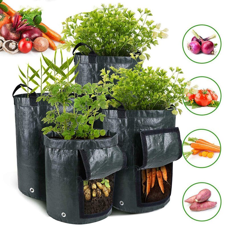 Vegetable Plant Grow Bag Garden Supplies PE Cloth 1Pcs DIY Potato Grow Planter Thicken Garden Pot Planting Container Bag