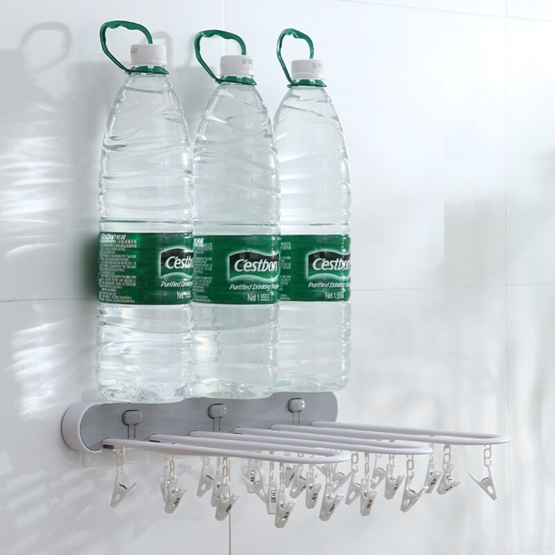 Stendibiancheria per uso domestico calzini multi-clip punch-libero appeso al muro appeso a parete balcone pieghevole stendino per bagno