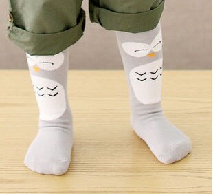Fox Socks Calcetines de animales de bebé para niños, hasta la rodilla lindo bebé niña calcetines largos calentadores de piernas niño Kawaii largo bebé niños niña calcetín alto de rodilla: Black / 1T to 2T