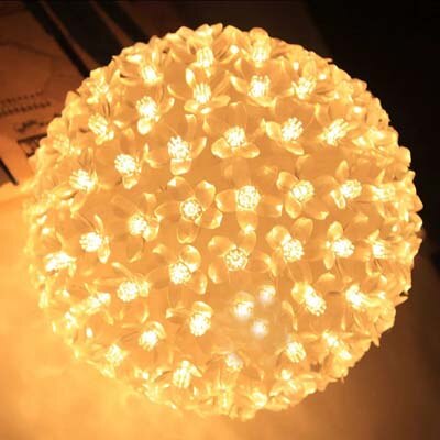 Dia 12cm 20cm 30cm led kersenbloesem bloem bal lichtslinger lamp kerst jaar bruiloft feest guirlande lichten: Warm wit / Dia 30cm 300 leds
