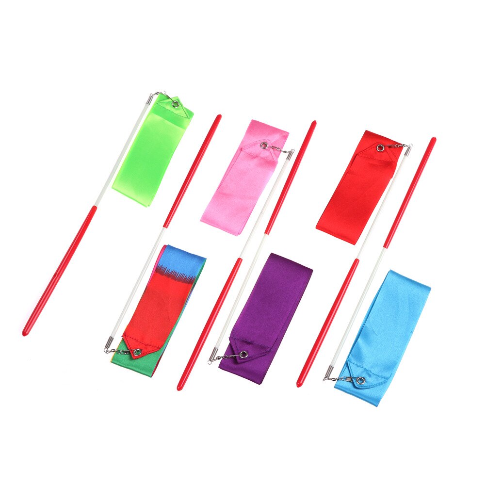 2M gymnastique rubans danse ruban rythmique Art gymnastique Ballet Streamer Twirling Rod bâton pour gymnastique formation professionnelle