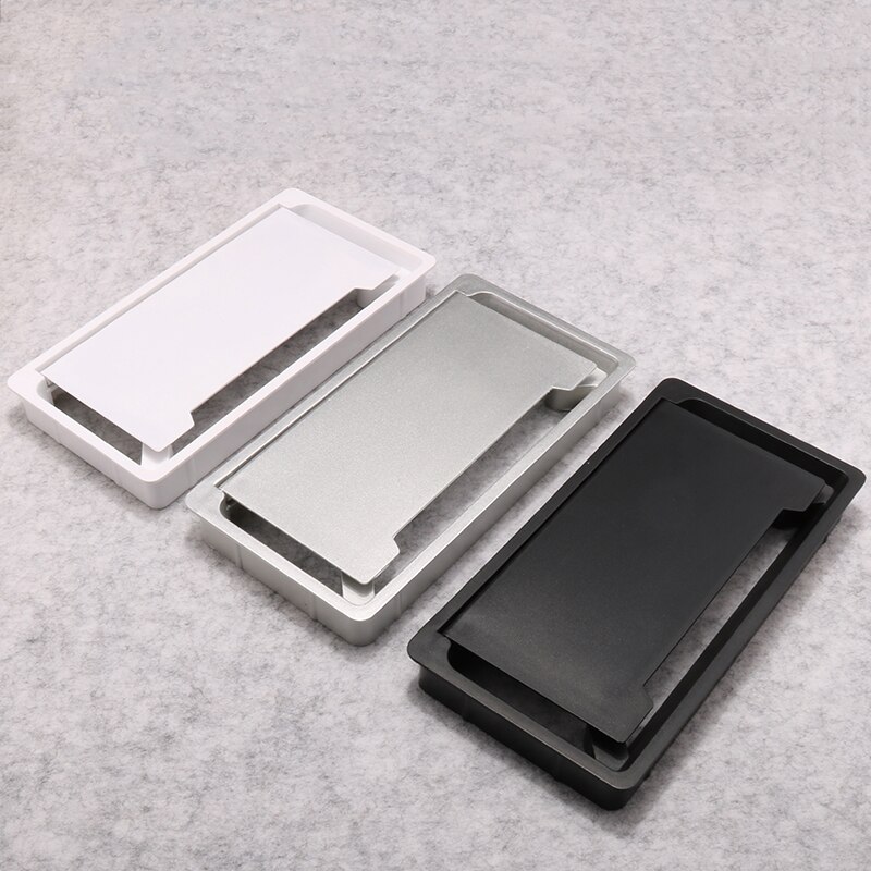 ABS Cable Hole Covers Base Rectangle Table Cable Outlet Computer Desk Grommet Wire protection organizer Furniture Hardware