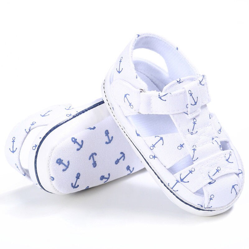 Baby Boy Sandals Summer Toddler Kid First Walkers Canvas Crib Shoes Infant Baby Girl Soft Sole Sandals