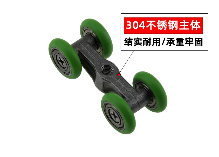 Brusebad hængende trisse glas skydedør badeværelsesdør 304 rustfrit stål rulle gammeldags skillevæg dørtilbehør