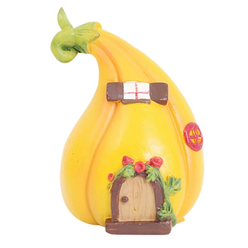Resin Landscape House Miniature House Fairy Home Garden Decoration Crafts Fairy Garden Pumpkin Room Decor