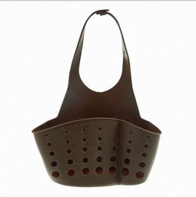 Cesta de almacenamiento colgante para fregadero, bolsa escurridora, estante para grifo, esponja, soporte para cepillo para jabón, utensilios para el baño ajustables, 1 ud.: coffee