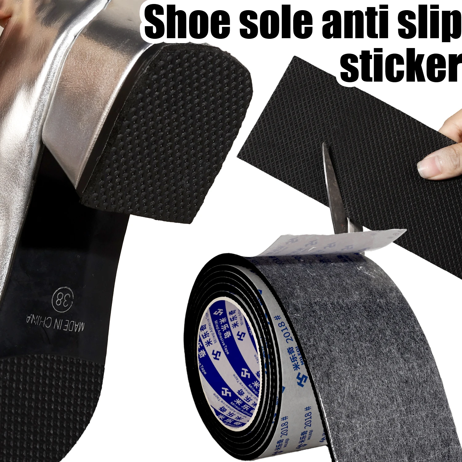 Anti-Rutsch-Aufkleber für Schuhsohle, schneidbare hoch-Fersen-Patch, Schuhe, verschleißfeste, selbstklebende Aufkleber, schützender Paster, mehrere Größen