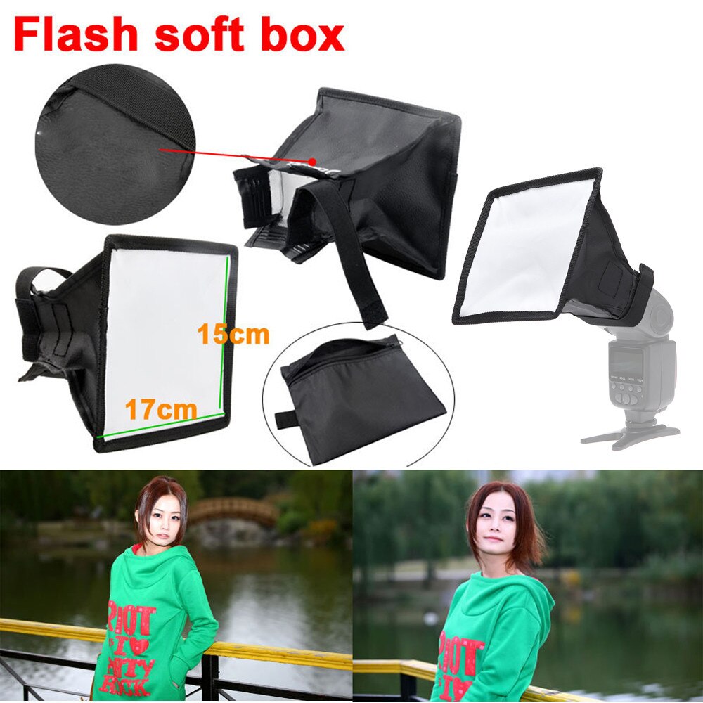 Soft Box Fotografie Lichten 15*17 cm Universele Mini Draagbare Softbox Diffuser Voor Flash Speedlite Flitser Verlichting