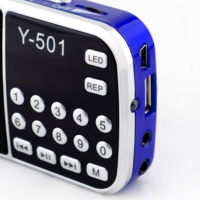 Radio portátil de alta potencia MP3 reproductor Digital reproductor de Audio con linterna LED Radio portátil equipo de Audio y vídeo