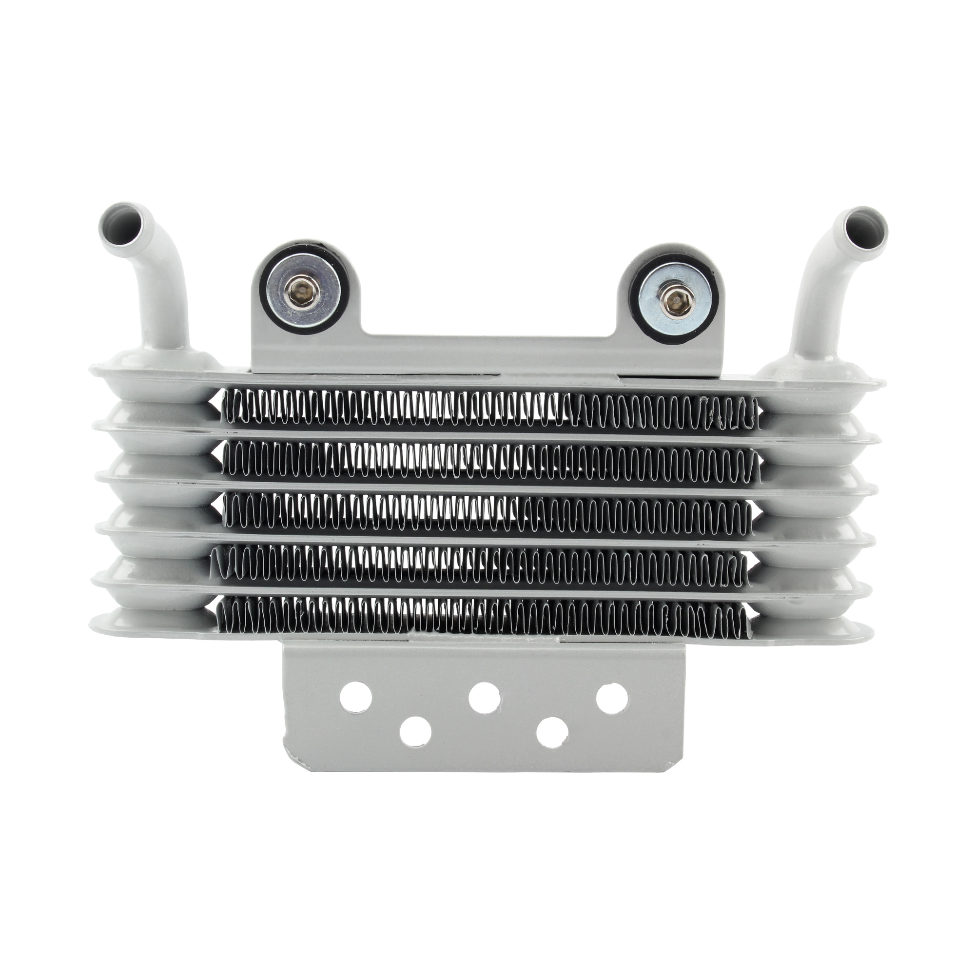 Radiador enfriador de aceite Universal para motocicleta, sistema de motor de refrigeración de 50 125 150 250CC, accesorios de aluminio, piezas de Motocross: Plata