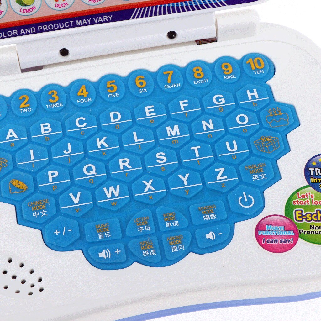 Cartoon Folding Chinese and English Bilingual Education Learning Machine Kids Laptop Toys Baby Electronic Toy For Children