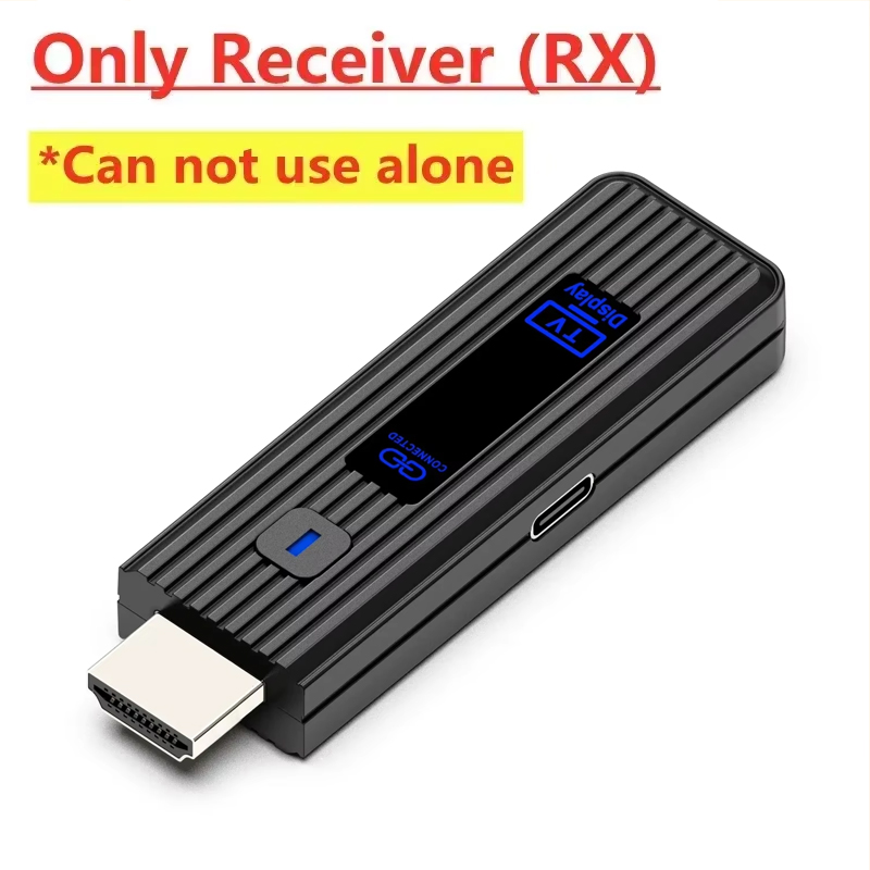 1080P 50M Draadloze HDMI-compatibele Extender Video Zender Ontvanger Adapter TV Stick voor Camera Laptop PC naar TV Projector: Bruin