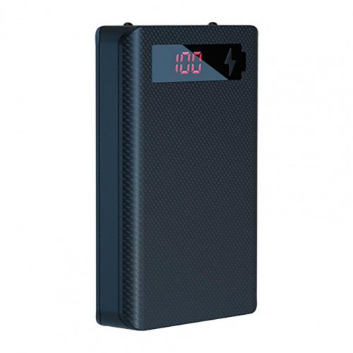 Tragbare, praktische 5 x 18650 powerbank-box, diy-powerbank-gehäuse, sicher für smartphones: Schwarz