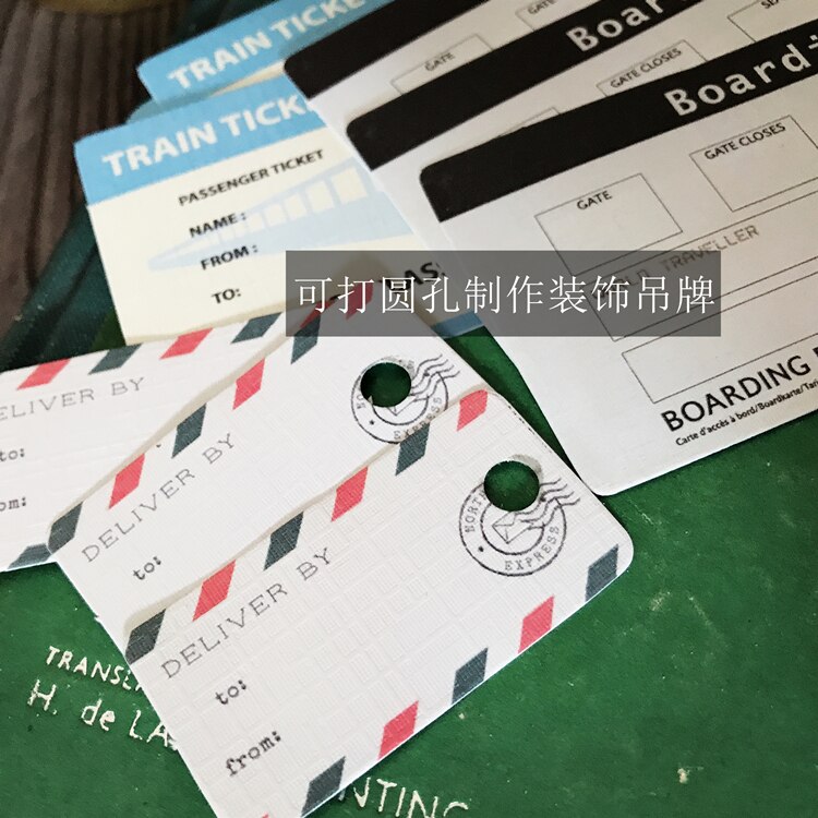 sammen flybillett hangtag kort søppeldagbok planlegger scrapbooking materiale dekorativ merkelapp gjør det selv håndverk fotoalbum