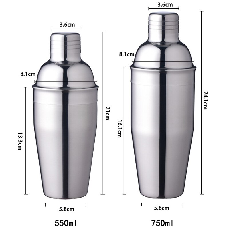 Shaker Cocktail Bartenders Bar Gereedschap Wijn Shakers Cocktail Mixer Rvs 250Ml 350 Ml 550 Ml 750 Ml Cocktail accessoires