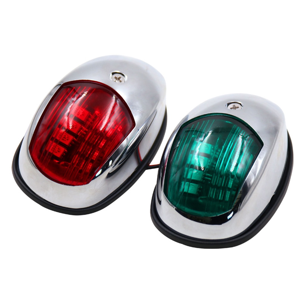 2 Pcs Boat Side Mount LED Stern Anchor Navigation Light For Yacht Speedboat Marine Port ABS Sealed Boat Accessories Marine