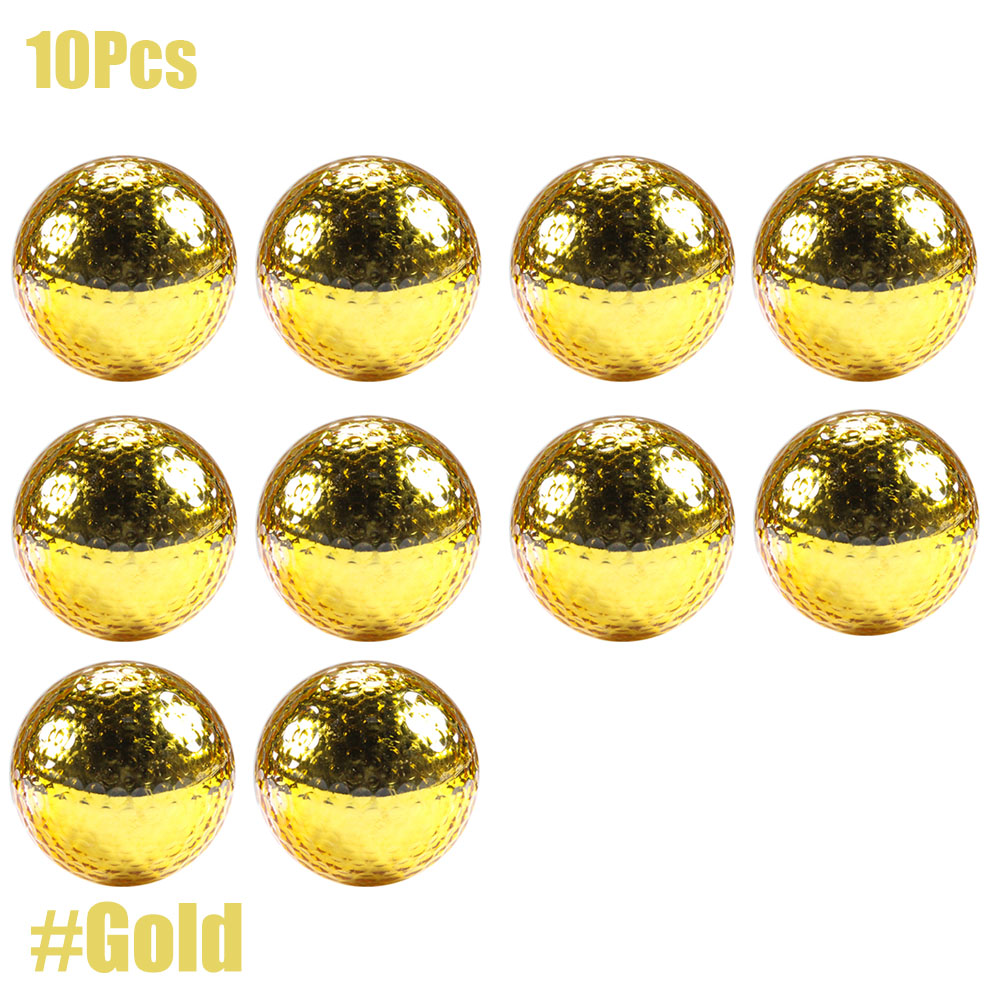 GLOOF 10 pezzi diametro circa 42.7mm palline da Golf, pallina da Golf a lunga distanza per il gioco del tiro di Golf: Gold