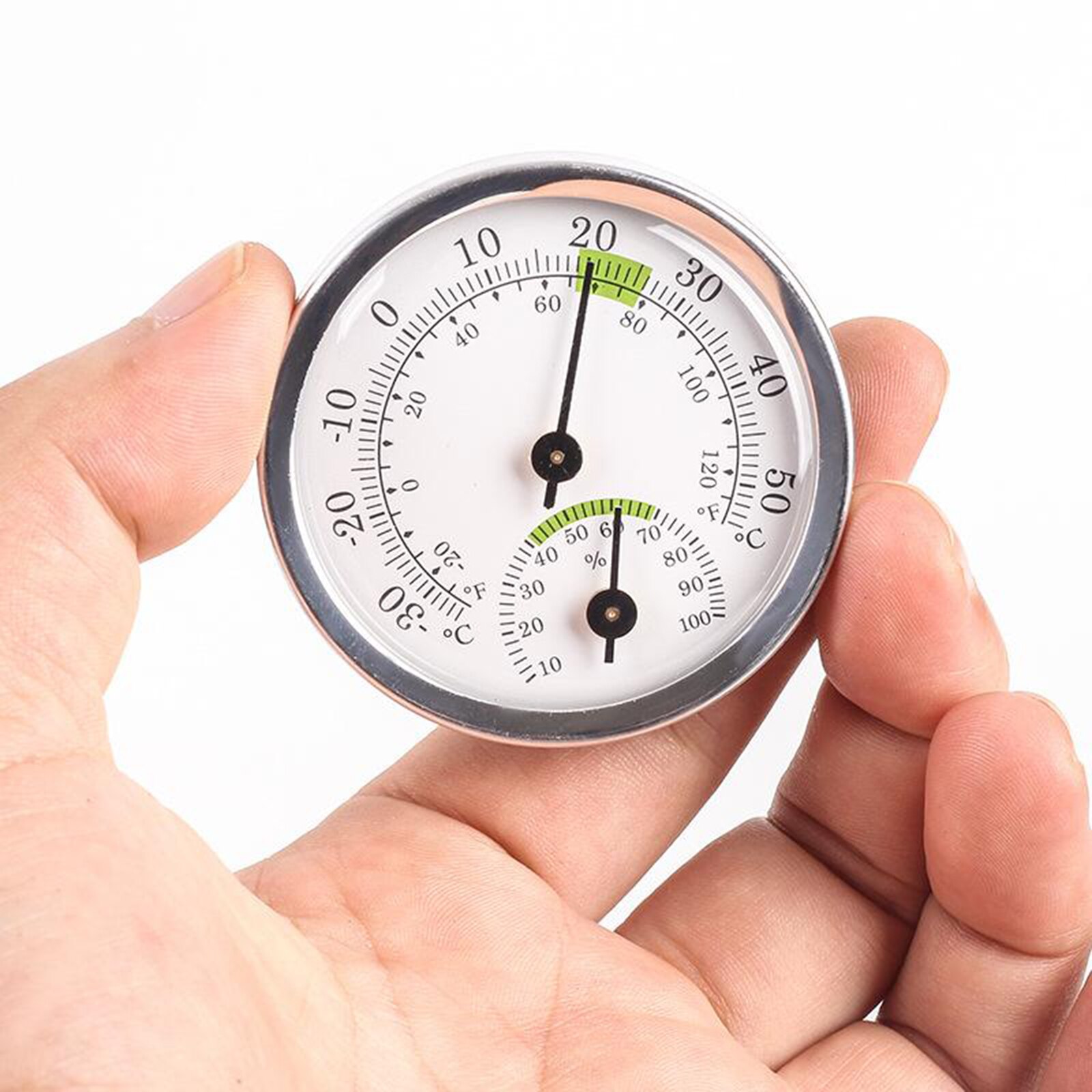 Analog Indoor/Outdoor Thermometer Hygrometer Temperature Humidity Wall