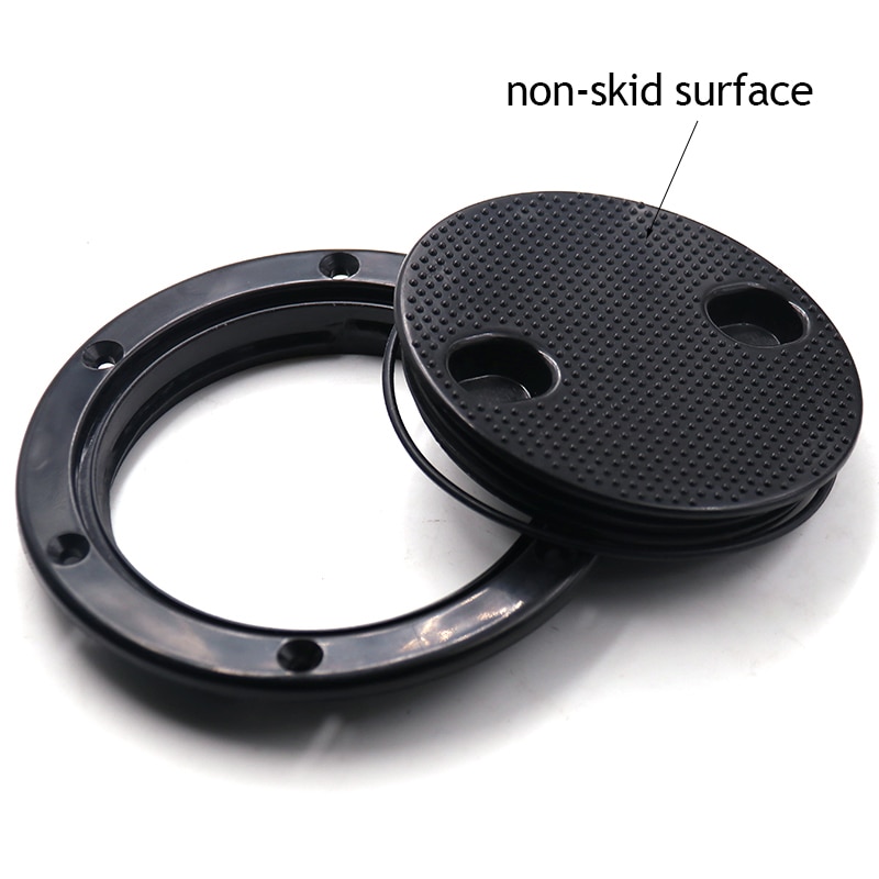 Plastic Marine Boat RV White Round 4" Access Hatch Cover Screw Out Deck Inspection Plate