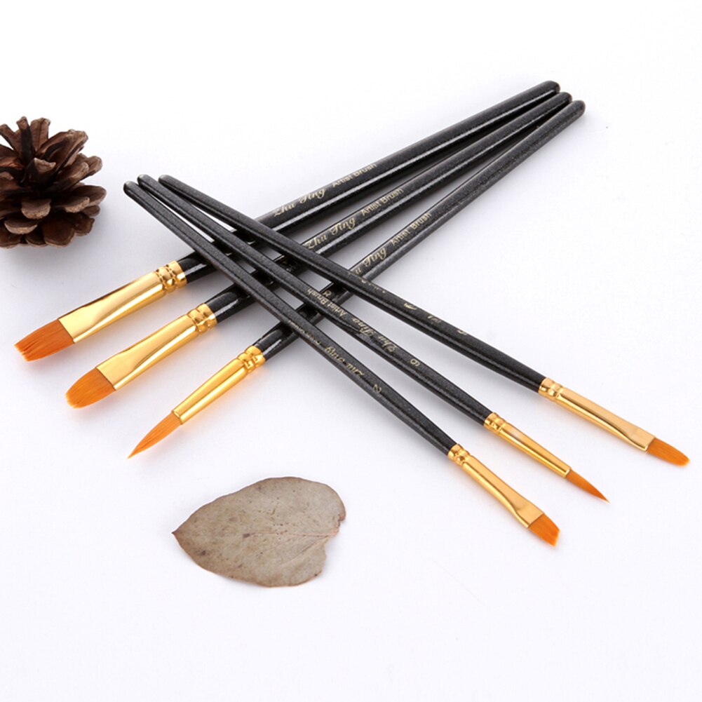10Pcs Watercolor Water Paint Brush Calligraphy Drawing Pen School Art Supplies Reusable manicure set