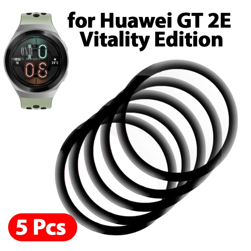 GT2E 5D Gebogene Rand Vollen Abdeckung Weichen Schutzhülle Film Abdeckung Für Huawei Uhr GT 2e Sport Vitalität Bildschirm Schutz (nicht Glas): gebogen Kante 5Stck