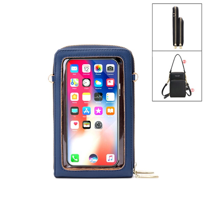 Bandoleras de piel sintética para mujer, de gran capacidad bolso cruzado, multifuncional, para teléfono