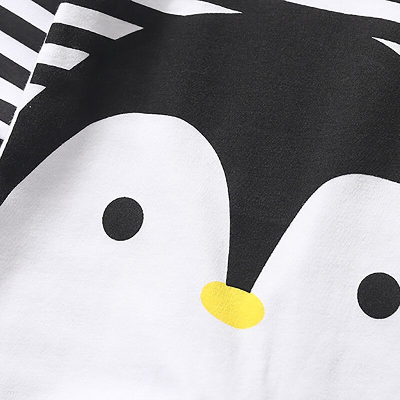 Herbst Karikatur jungen Kleidung Langarm Baby Strampler Neugeborenen Baumwolle Baby Mädchen Gesamt Kleinkind Kleidung + Hütte Pinguin stil