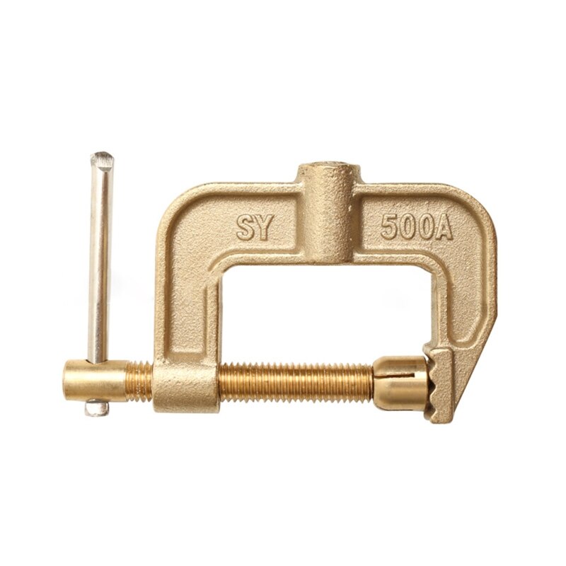 500A Brass Material Classical G Shape Ground Welding Earth Clamp Brass Welding Clamp for Welding Machine M21 23