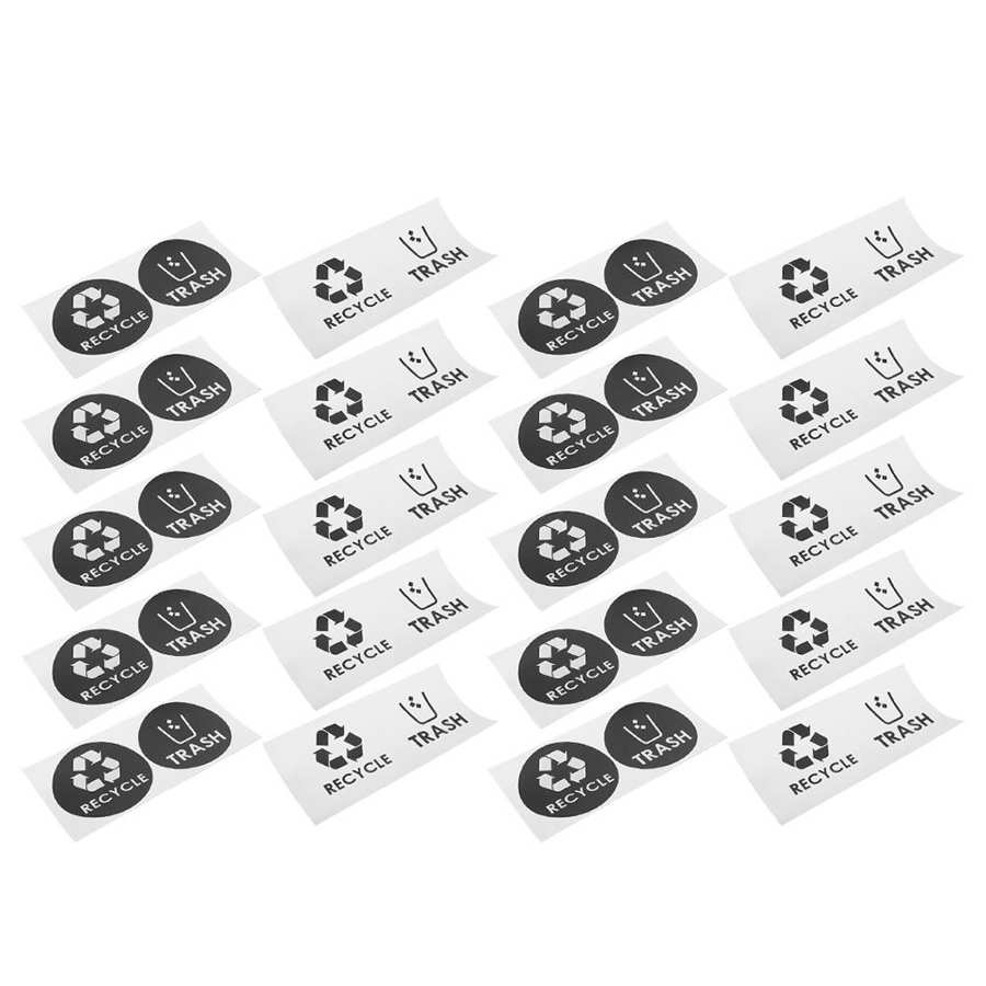 lawn bag Environmental 20PCS/Set Round Recycle Trash Sticker Decal Garbage Waste Can Dustbin Label for Home Kitchen Office Use