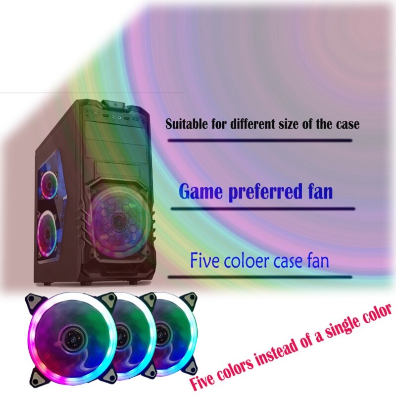 Dc 12V 3 + 4 Pin 120X120X25Mm Led Fan Rgb 12025 Pc Computer Case cooling Radiator