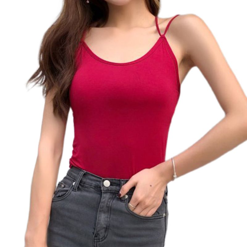 Gravidwomens sommer cross strappy bandage backless crop top solid color slim fit backless camisole basic night party vest: Rød