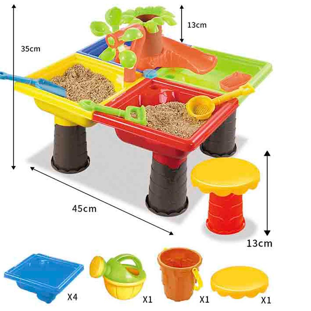 Kids Zomer Outdoor Strand Zandbak Speelgoed Zand Emmer Water Wiel Tafel Play Set Speelgoed Kinderen Leren Onderwijs Speelgoed Baby Verjaardag