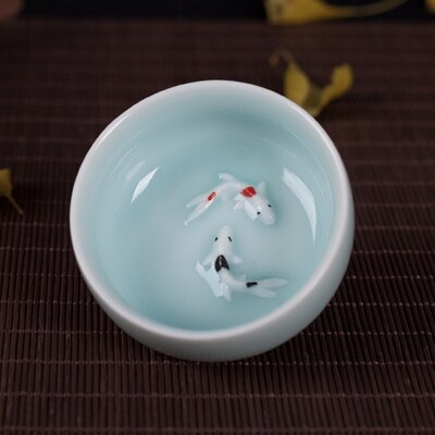 ! Crackle glaze Saucer china Porcelain coffee cup Chinese Longquan Celadon Celadon Teacup cups tea set cups tea sets: 4 Pcs / E