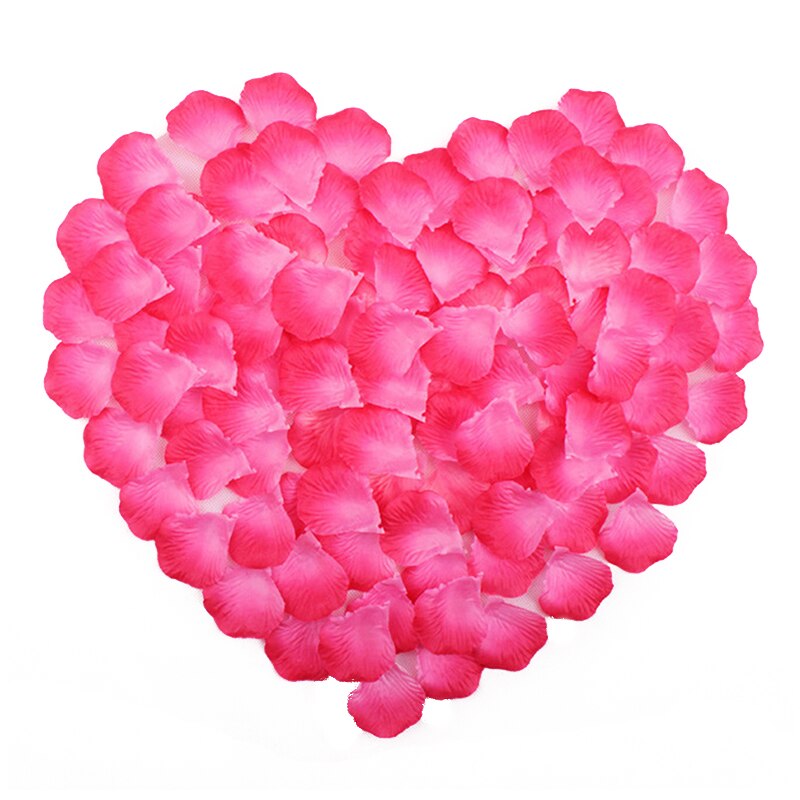 Simulation de mariage 100 pièces * 6 pétales de rose, scène de mariage, disposition de la salle de mariage, décoration en tissu soie, pétales de rose