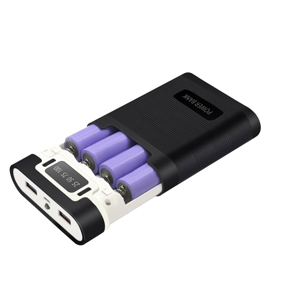 5v 18650 batterie-diy-powerbank mit 4 ladeplätzen, ladegehäuse, 10000 mah und usb-ausgang, tragbare powerbanks