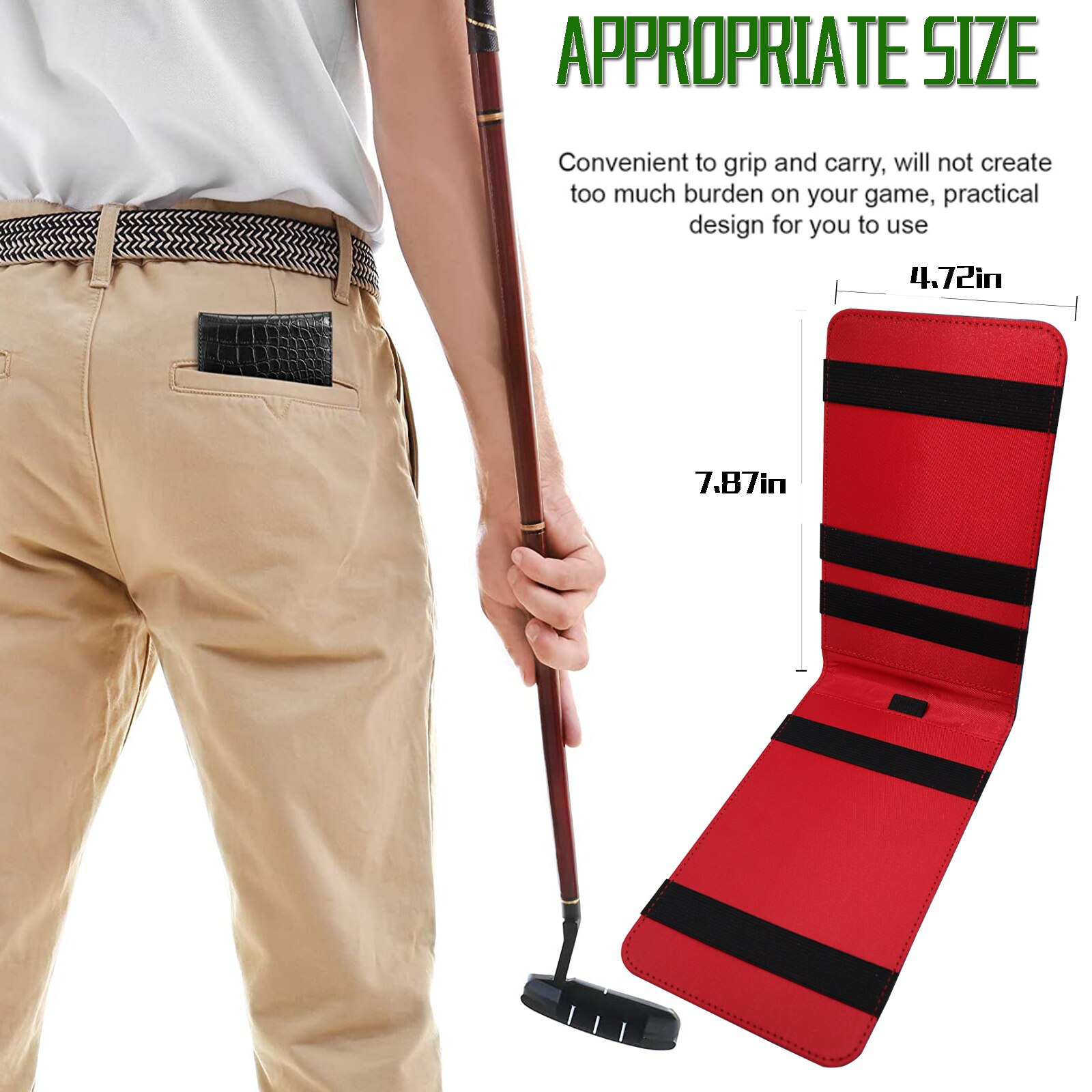 Funda de cuero PU para tarjeta de puntuación de Golf, soporte para tarjeta de puntuación de golfista con lápiz, suministros de ayuda de entrenamiento, accesorios,
