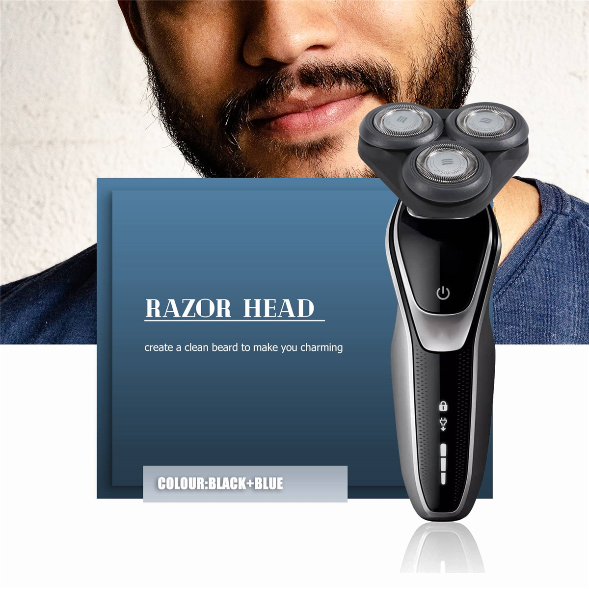 Ersättningsrakhuvud för  s5000 s5370 s5571 s5420 s5140 s5078 s5077 s5050 s5082 s5380 s5400 blad - svart