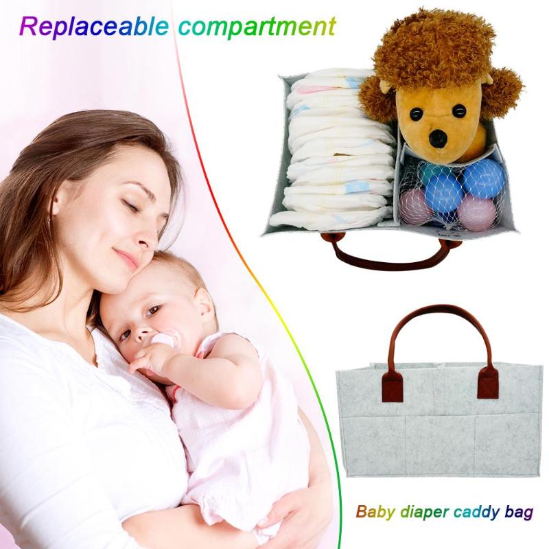 Multi-funktion Schreibtisch Magazin Lagerung Tasche Filz Tuch Büro Schreibtisch-Organizer Tragbare Baby Windel Lagerung Tasche Windel Halfter