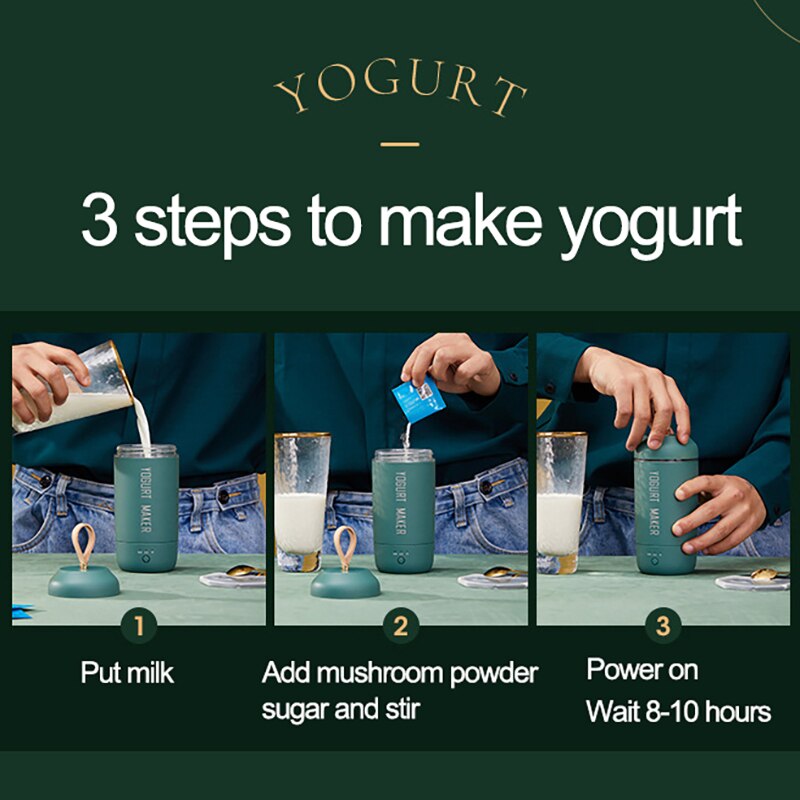 Kbxstart 5v usb automatisk yoghurt maker maskine konstant temperatur bærbar rejse yogurtera kop gæringsmaskine