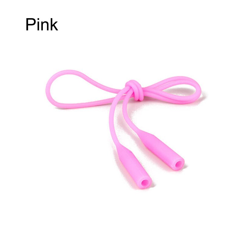 56cm Süssigkeit Farbe Elastische Silikon Brillen Riemen Sonnenbrille Kette Sport Anti-Unterhose Schnur Gläser Seile Band Kabel Halfter DOD: Rosa