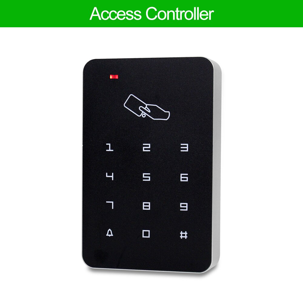 125 khz rfid tastatur adgangskontrol system vandtæt udendørs regntæt cover digital tastatur controller kortlæser 10 stk nøgler: Kun rfid-tastatur