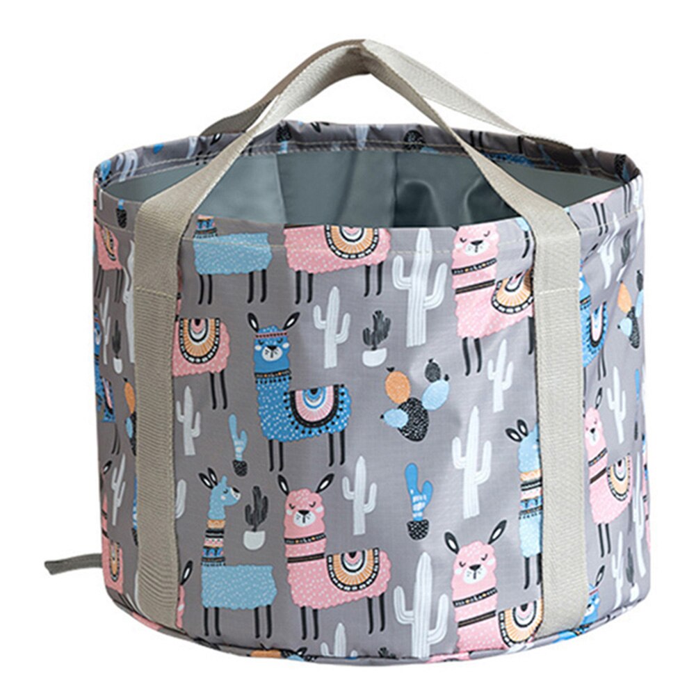 Seau pliable portable de voyage grande capacité seau pliable multifonction pour l'extérieur et la maison: Argent