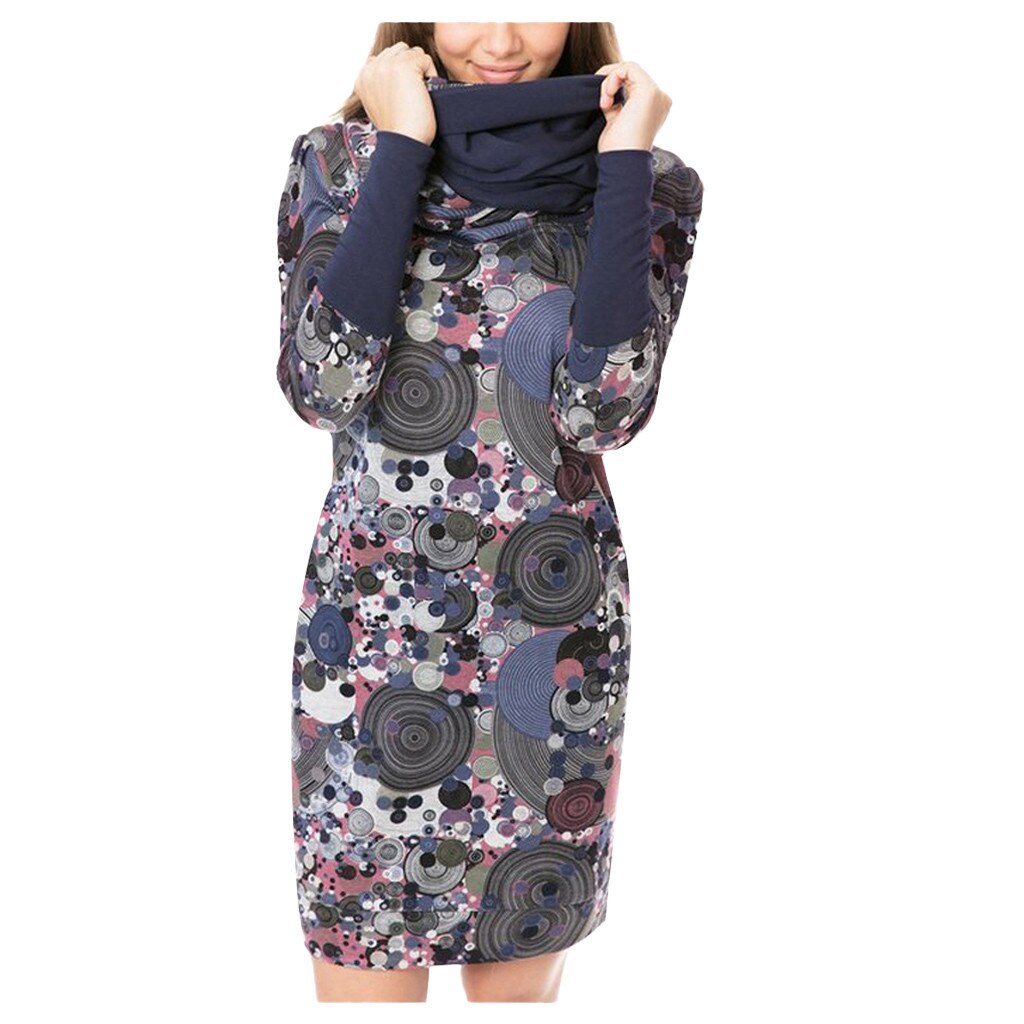 ESPRIT Maternity Stillkleid Langarm - Viskose Mit Allover Print - Modisches Wickelkleid Für Schwangere