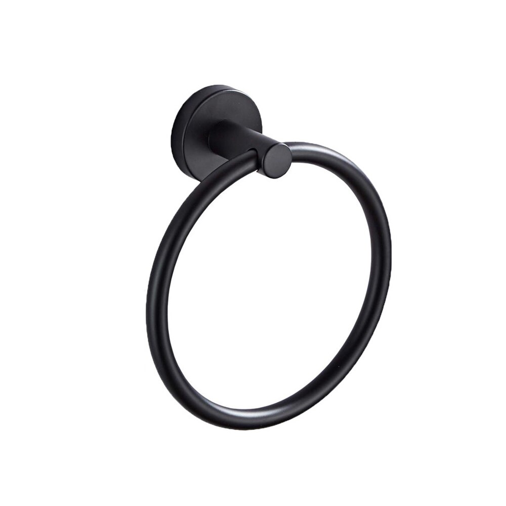 Juego de accesorios de baño ELLEN, soporte de papel higiénico negro, soporte para toalla, gancho para bata, anillo de TiweL, accesorios de baño ELF2300: Towel holder