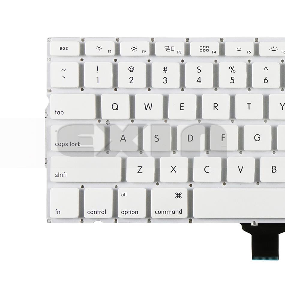 para MacBook 13 "teclado A1342 ee.uu. teclado Inglés Blanco Late Mid Año MC207 MC516 EMC 2350