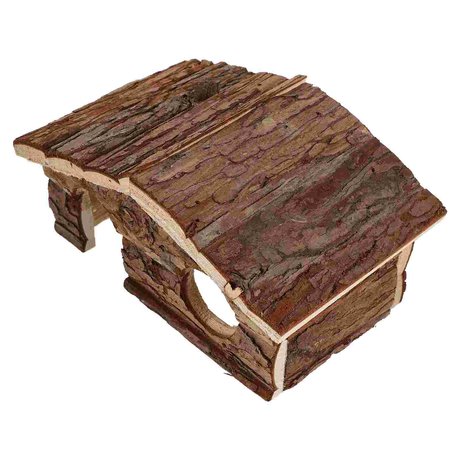 Jaula de refugio para hámster, escondites de cabina de madera, casas de conejillo de indias, cabaña de animales pequeños, juguete para ratón, juguetes de descanso