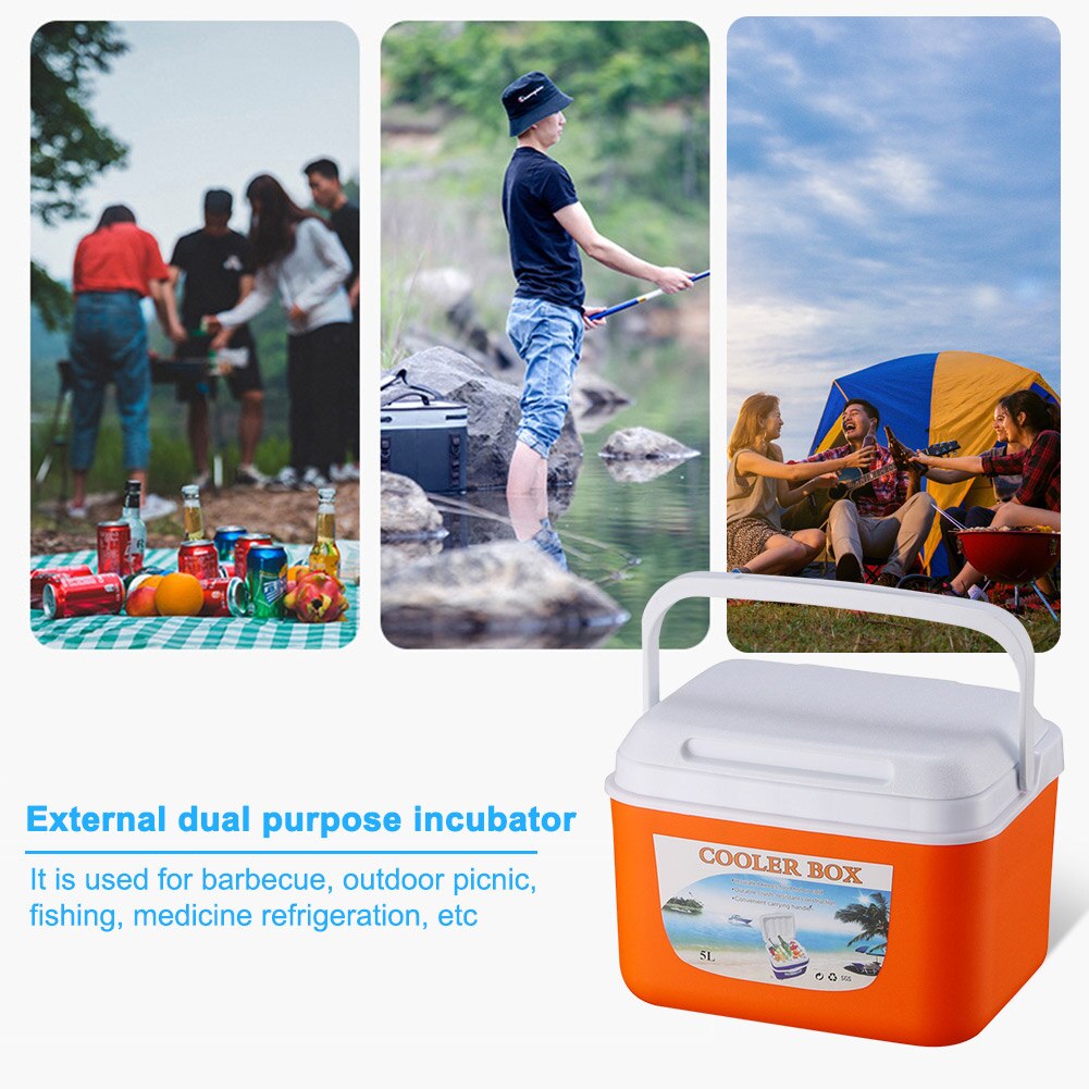 5L Refrigerator Outdoor Picnic Freezer Heat Preservation Portable Icebox