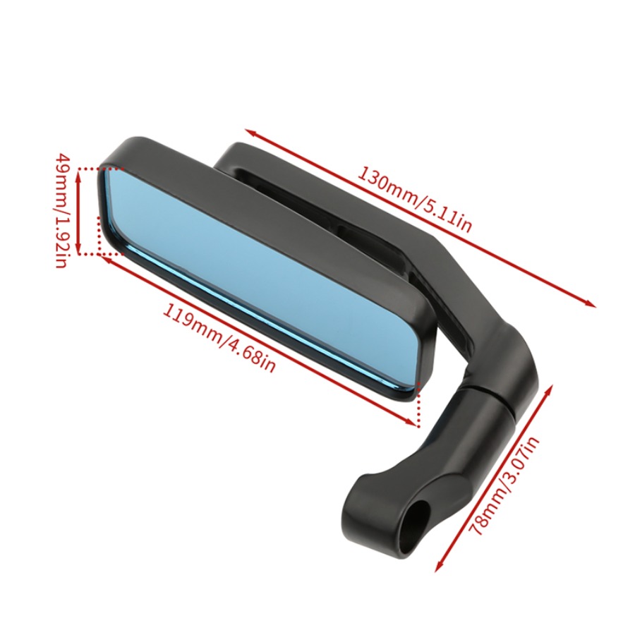 1 paar motorfiets universele accessoires zwart/koolstofvezel gemodificeerde 8/10 mm draadspiegel retro motorfiets zijrechthoekspiegel